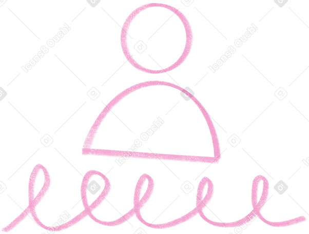 Icono de usuario rosa con texto PNG, SVG