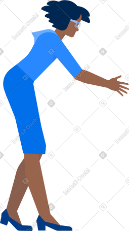 向前倾的女人 PNG, SVG