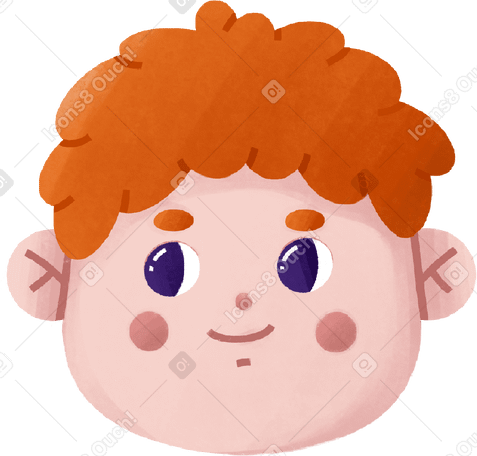 redheaded man looks away and smiles PNG, SVG