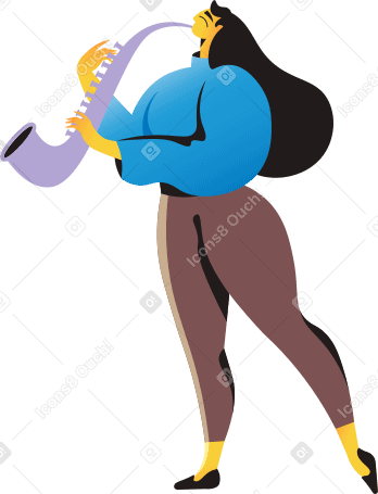 woman with saxophone PNG, SVG