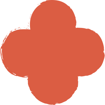 Red quatrefoil PNG, SVG