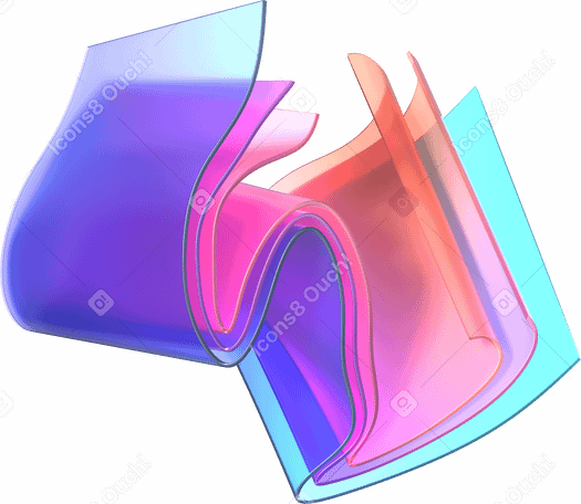3D Связка многослойных прямоугольников в PNG, SVG