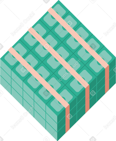 pallet with stacks of money Illustration in PNG, SVG
