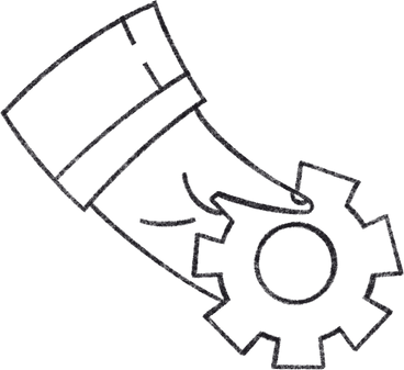 hand holding a gear PNG, SVG