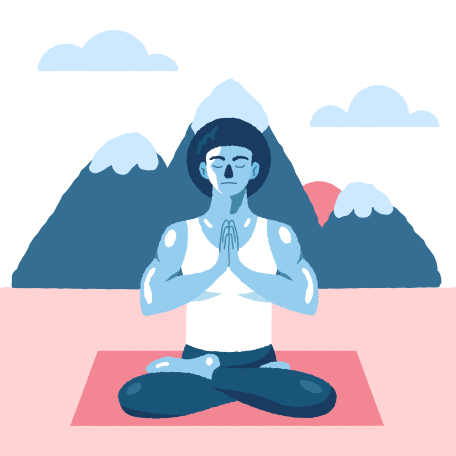 Illustration Yoga en plein air aux formats PNG, SVG