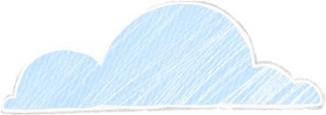 large blue horizontal cloud PNG, SVG