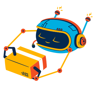Robot delivers the order contactless PNG, SVG