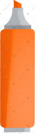 orange highlighter PNG, SVG