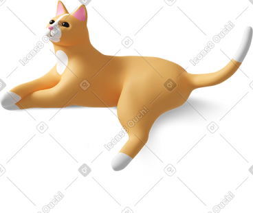 躺着的猫 PNG, SVG