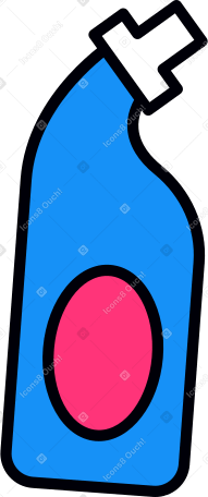 blue detergent bottle Illustration in PNG, SVG