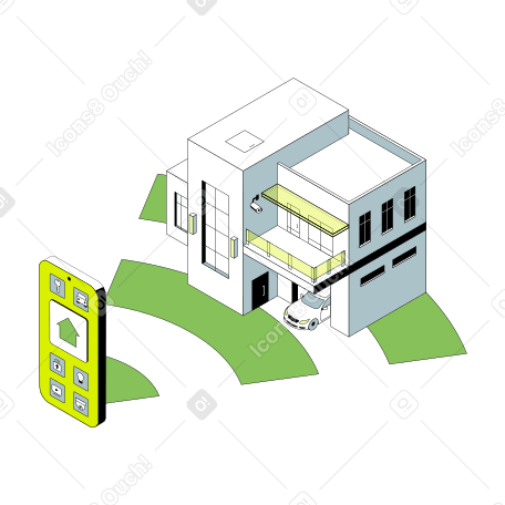 Управление умным домом через телефон в PNG, SVG