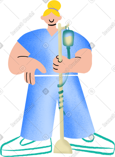 Nurse in a blue outfit PNG, SVG