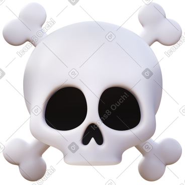 Skull and crossbones PNG, SVG