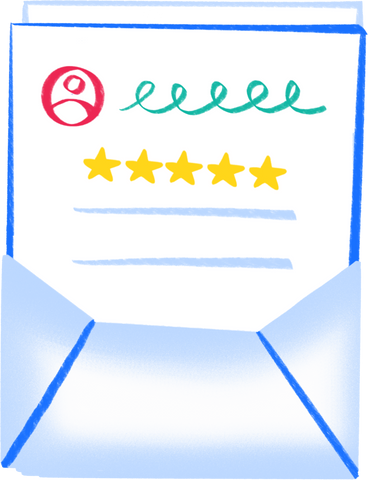 open letter with customer service review PNG, SVG
