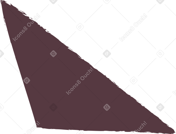 dark brown scalene triangle Illustration in PNG, SVG