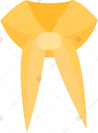 牛仔围巾黄色 PNG, SVG