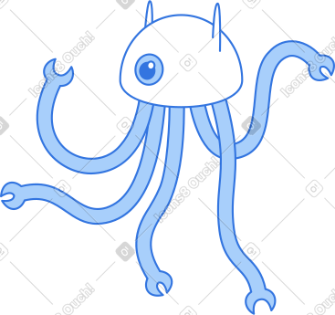 Robot with manipulators PNG, SVG