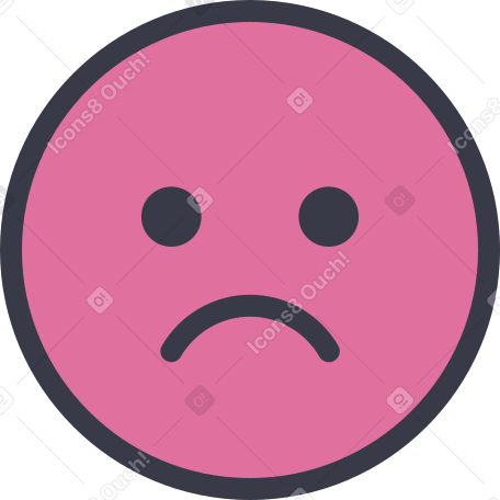 sad face Illustration in PNG, SVG
