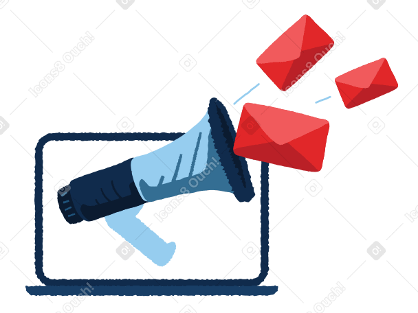 E-mail marketing Illustration in PNG, SVG