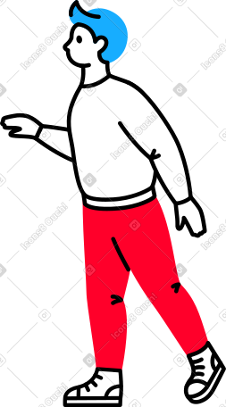 man leaned forward and held out his hand PNG, SVG