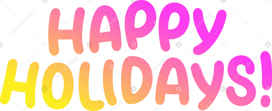 happy holidays lettering Illustration in PNG, SVG