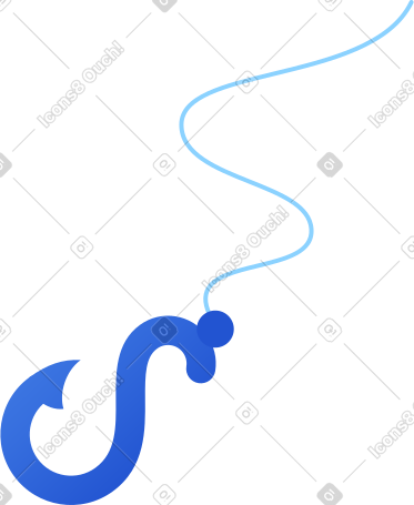 hook on fishing line PNG, SVG