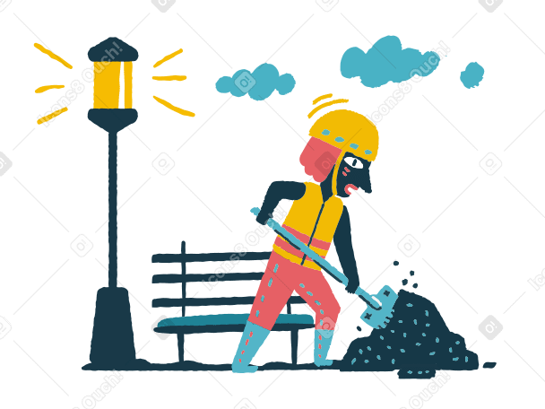 Utility worker Illustration in PNG, SVG