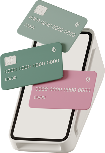 payment terminal with credit cards PNG, SVG