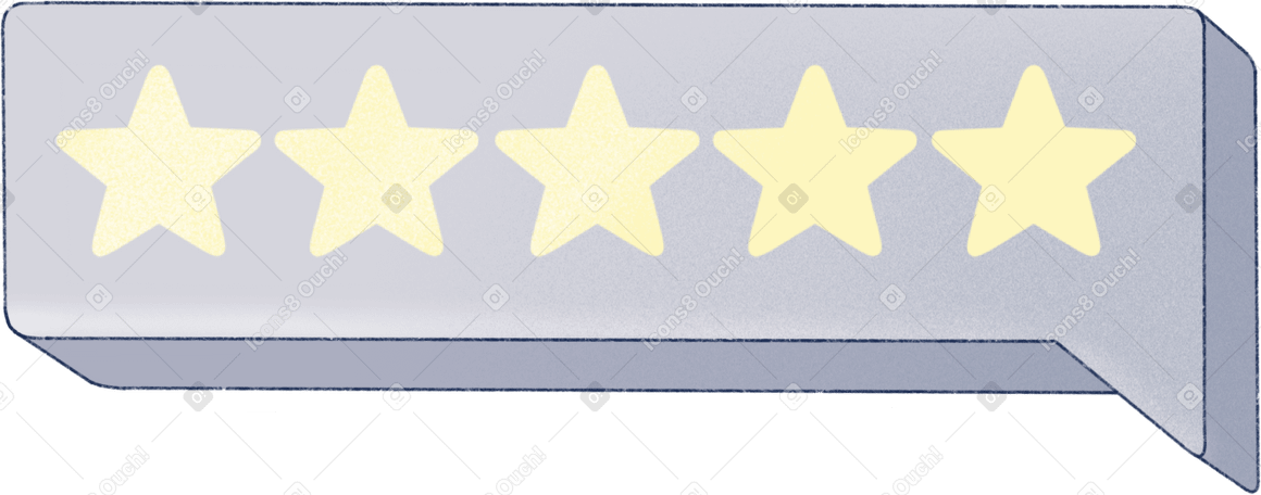 bubble with five stars PNG, SVG