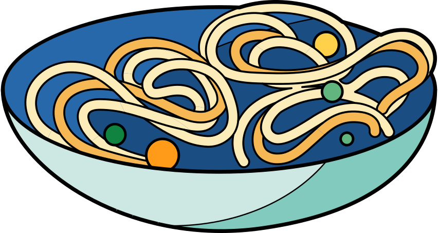 noodles Illustration in PNG, SVG