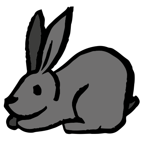 rabbit lying Illustration in PNG, SVG