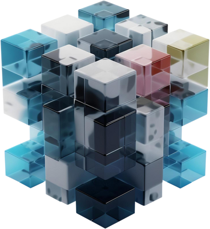 3D Композиция блоков в PNG, SVG