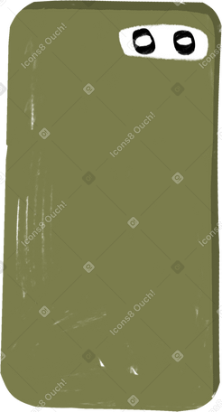 back of a green phone Illustration in PNG, SVG