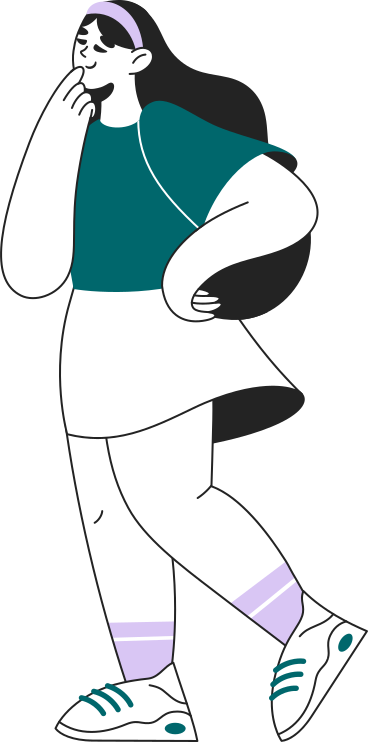 pensive girl with a hand near her face PNG, SVG