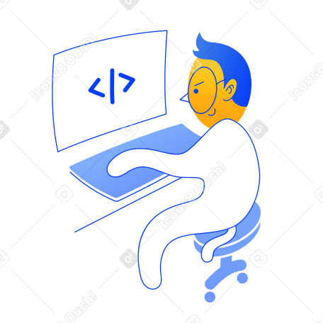 Great code Illustration in PNG, SVG
