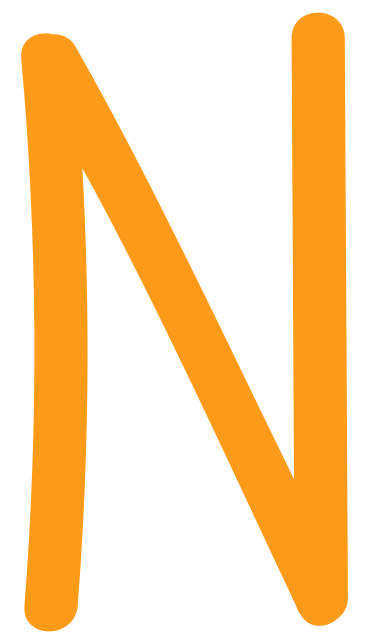 N giallo PNG, SVG