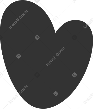 heart black PNG, SVG