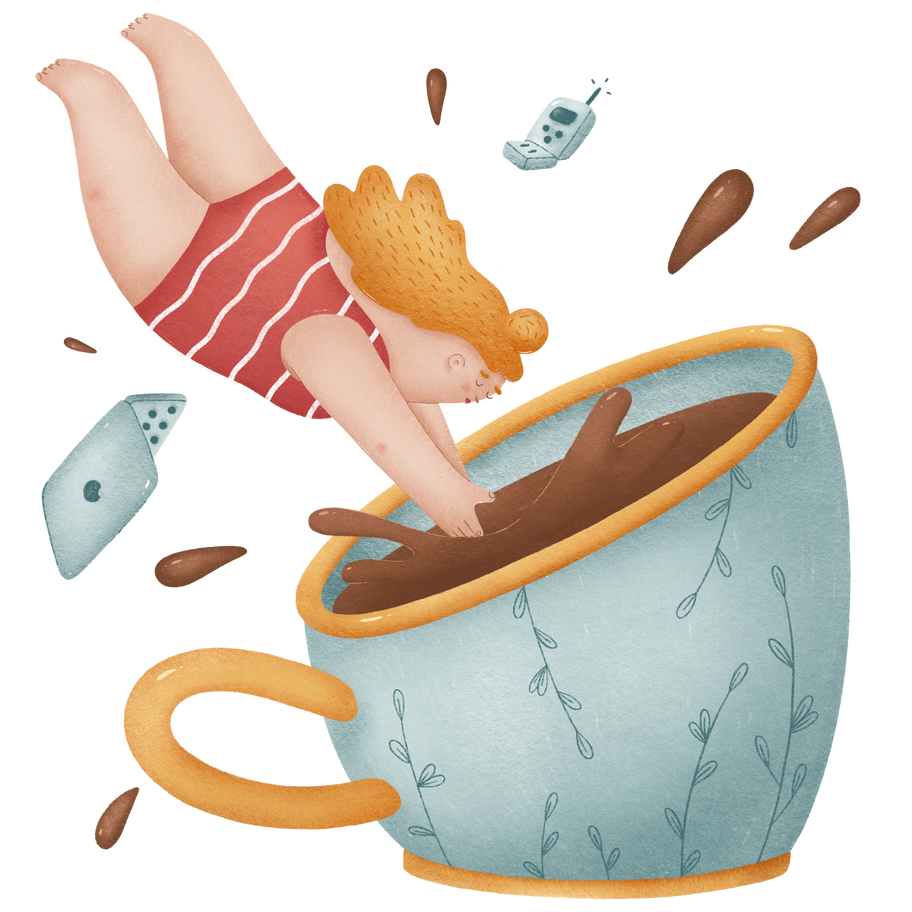 Illustration Coffee break aux formats PNG, SVG