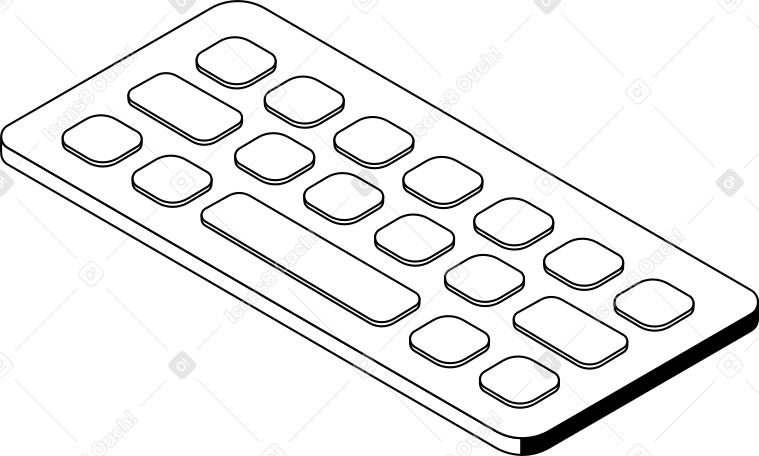 white keyboard Illustration in PNG, SVG