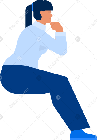 office woman Illustration in PNG, SVG