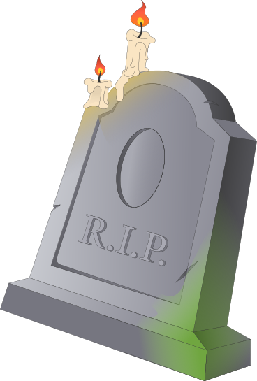 tombstone with candles PNG, SVG