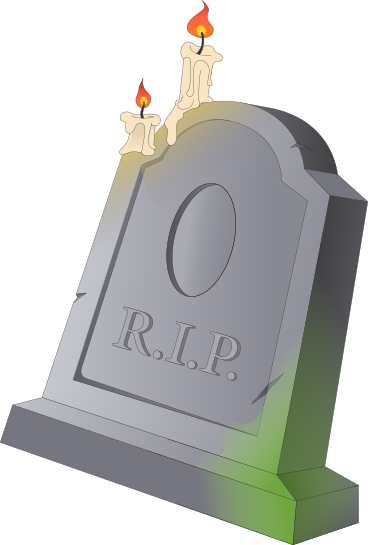 Tombstone with candles PNG, SVG