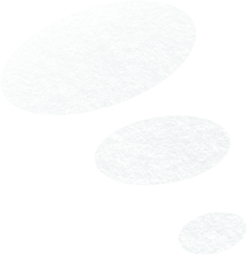 three white bubbles PNG, SVG
