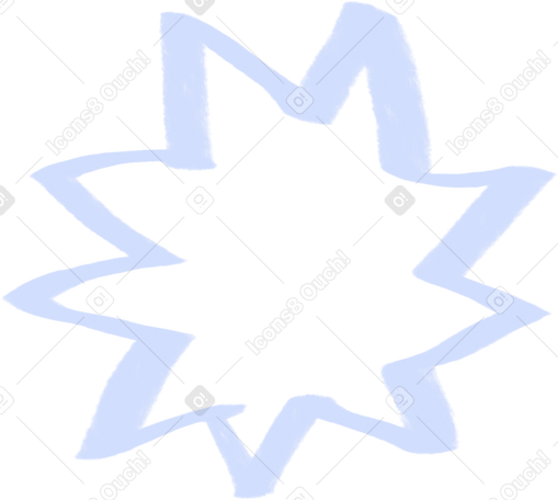 white nine pointed star Illustration in PNG, SVG