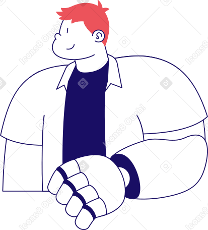 man with a prosthetic arm PNG, SVG