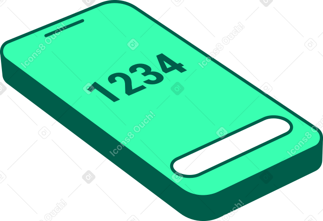 phone with numbers PNG, SVG