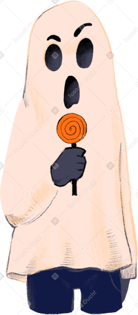 ghost with sweet PNG, SVG