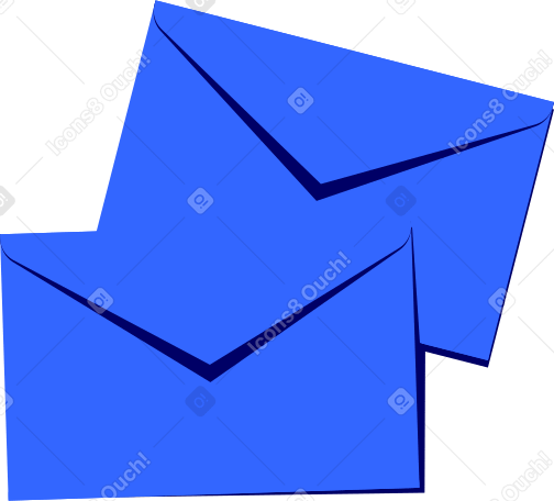 two mail envelopes PNG, SVG