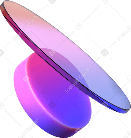 3D gradient lens and plastic disk PNG, SVG