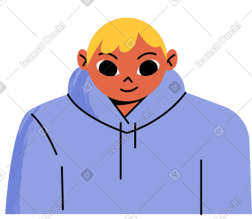 Guy in a sweatshirt PNG, SVG